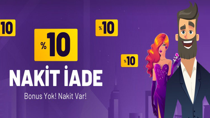 Discountcasino %10 nakit iade bonusu